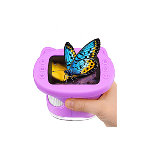 Digital Handheld Microscope for Kids, 1000X Portable Pocket Magnifying Glass with 2.4" Screen, STEM Educational Birthday Gift for Boys Girls Age 4-6 to 8-12, Outdoor Exploration Toy,Purple